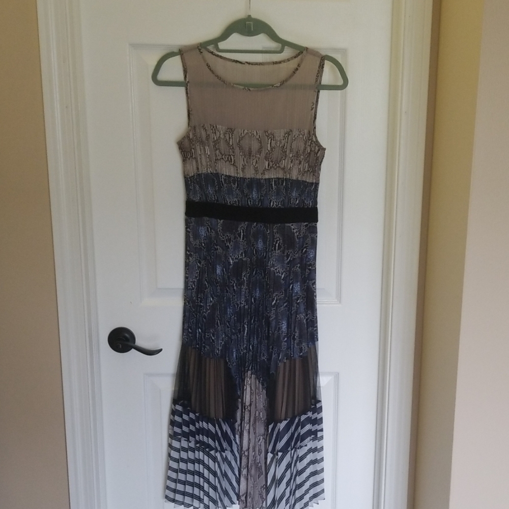 Audrina bcbg pleated midi dress